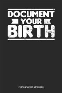 Photographer Notebook