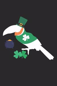 St. Patrick's Day Notebook - St. Patrick's Day Gift for Animal Lover - St. Patrick's Day Parrot Journal - Parrot Diary