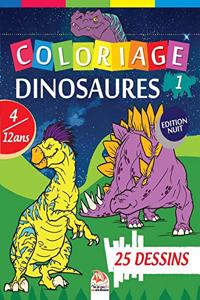Coloriage Dinosaures 1 - Edition nuit