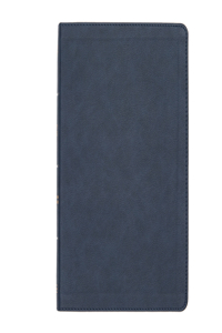 CSB Large Print Thinline Bible, Navy Leathertouch