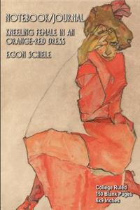 Notebook/Journal - Kneeling Female in an Orange-Red Dress - Egon Schiele