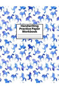 Handwriting Practice Paper Workbook