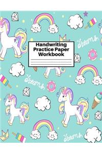 Handwriting Practice Paper Workbook
