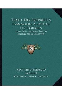 Traite Des Proprietes Communes A Toutes Les Courbes