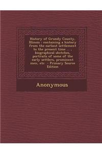 History of Grundy County, Illinois