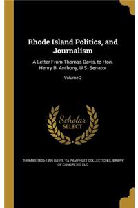 Rhode Island Politics, and Journalism