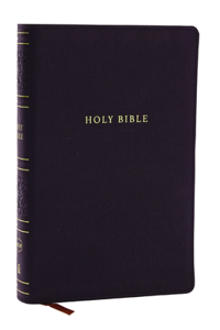 NKJV Personal Size Large Print Bible with 43,000 Cross References, Black Leathersoft, Red Letter, Comfort Print