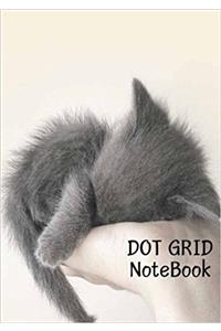 Dot Grid Notebook: Sleeping Kitty