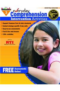 Everyday Comprehension Intervention Activities Grade 3 Book Teacher Resource