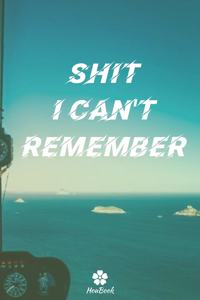 Shit I Can't Remember