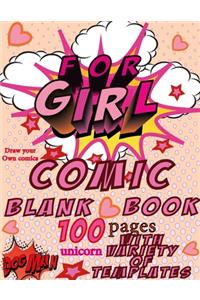 blank comic book for girl with Variety of Templates Draw your Own comics, unicorn dogman