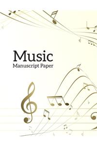 Deluxe Wirebound Super Premium Manuscript Paper: Music Manuscript Paper / White Marble Blank Sheet Music / Notebook for Musicians / Staff Paper / Composition Books Gifts ... * Large * 9 Stave * 102