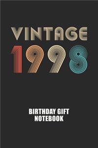 Vintage 1998 Notebook Birthday Gift