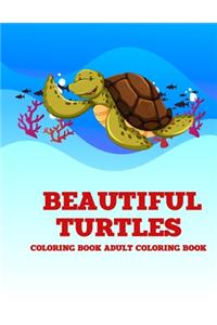 Beautiful Turtles Adult Coloring Book