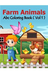 Farm Animals ABC Coloring Book Vol 1