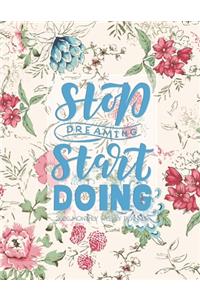 Stop dreaming Start doing 2020 monthly weekly planner
