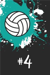 #4 Volleyball Notebook