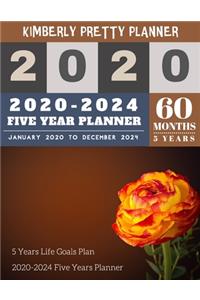 5 Year Monthly Planner 2020-2024