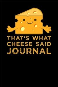 That's What Cheese Said Journal