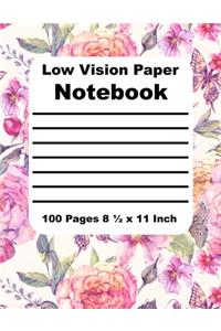 Low Vision Paper Notebook
