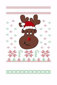 Christmas Reindeer Notebook