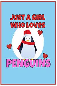 I'm Just a Girl Who Loves Penguins Dot Grid Journal