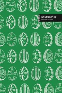 Exuberance Lifestyle Journal, Wide Ruled Write-in Dotted Lines, (A5) 6 x 9 Inch, Notebook, 288 pages (144 shts) (Green)