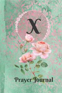 Letter X Personalized Monogram Praise and Worship Prayer Journal