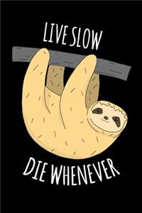 Sloth College Ruled Notebook