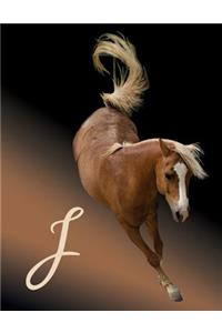 Horse Initial 'j' Monogram Notebook