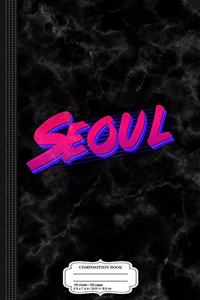 Retro Seoul Korea Composition Notebook
