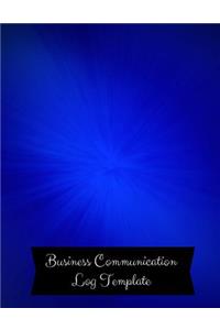 Business Communication Log Template