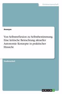 Von Selbstreflexion zu Selbstbestimmung. Eine kritische Betrachtung aktueller Autonomie Konzepte in praktischer Hinsicht