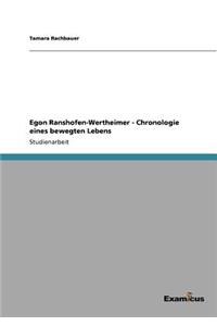 Egon Ranshofen-Wertheimer - Chronologie eines bewegten Lebens