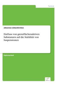 Einfluss von grenzflächenaktiven Substanzen auf die Stabilität von Suspensionen