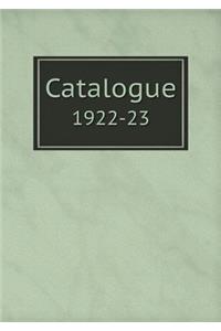 Catalogue 1922-23