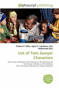 List of Tom Sawyer Characters