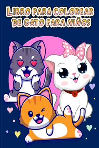 Libro para colorear de gatos lindos para niños