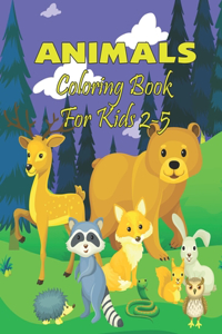 Animals Coloring Book For Kids 2-5