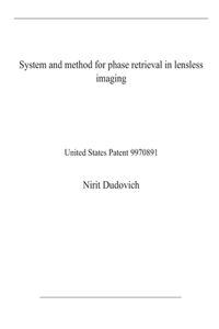 System and method for phase retrieval in lensless imaging