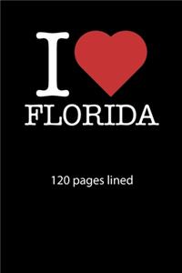 I love Florida notebook 120 pages lined