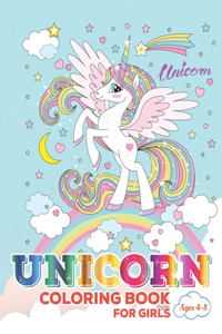 Unicorn Coloring Book for Girls Ages 4-8