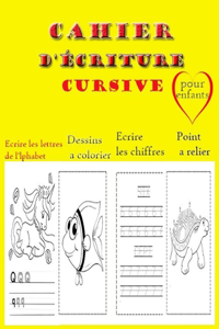 Cahier d'écriture cursive pour enfants
