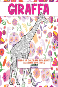 Libro da colorare per adulti alleviare lo stress - Paperback - Animale - Giraffa