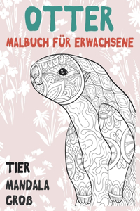 Malbuch für Erwachsene - Mandala groß - Tier - Otter