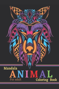 Mandala animal coloring book for adult