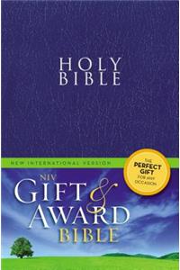 NIV, Gift and Award Bible, Leather-Look, Blue, Red Letter Edition