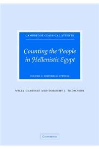 Counting the People in Hellenistic Egypt: Volume 2, Historical Studies