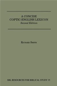 A Concise Coptic-English Lexicon