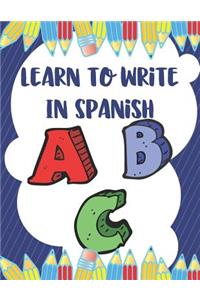 Learn To Write In Spanish
